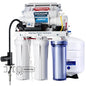 iSpring RCC1UP-AK-BLK, 7-Stage Alkaline UV Reverse Osmosis Water Filter with Booster Pump, Sleek Black RO Faucet TDS PFAS Microplastic Removal, Patented Top-Mounted Faucet Design for Easy Installation