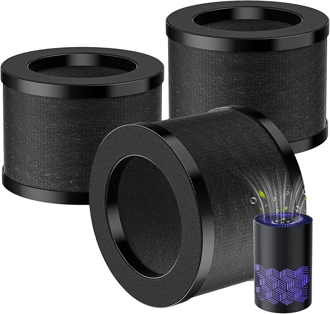 3 Pack TZ-K1 Replacement Filter Compatible with ToLife TZ-K1 Air Puri-fier, FreAire KN6391, MK01 MK06 Air Purifiers And VOOPNU DH-JH12 Air Purifier, Efficienct 3-in-1 DH-JH12 Filter