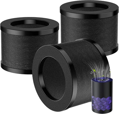 3 Pack TZ-K1 Replacement Filter Compatible with ToLife TZ-K1 Air Puri-fier, FreAire KN6391, MK01 MK06 Air Purifiers And VOOPNU DH-JH12 Air Purifier, Efficienct 3-in-1 DH-JH12 Filter
