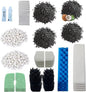 42 Pack Filter Media Kit for Fluval 406/407 Canister Filters - 2 Full Replacement Sets, High Porosity Bio Foam, Ceramic Rings, Activated Carbon & Polishing Pads