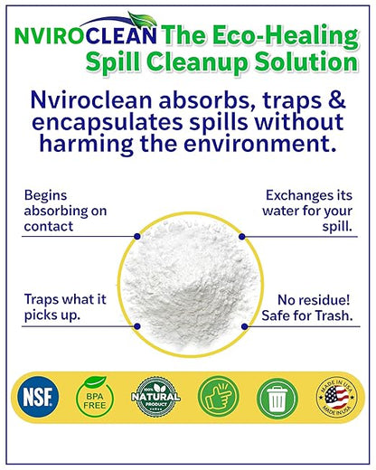 2-N-1 Water-Filtering | Super Absorbent & Encapsulant Spill Cleanup up to 216lbs, Commercial Poultry Bio-Waste, Spilled Liquids, Feed Moisture,Floor Maintenance & More, 1.5 Cu Ft Pack of 1