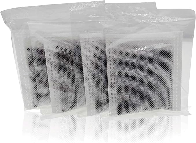 4 Pack Compact Activated Charcoal Odor Absorbing Filter Refill Deodorizer Compatible with iTouchless Cans 2.5 Gal, 3 Gal, 4 Gal and Other SmallTrash Cans Under 8 Gallons with Filter Compartment