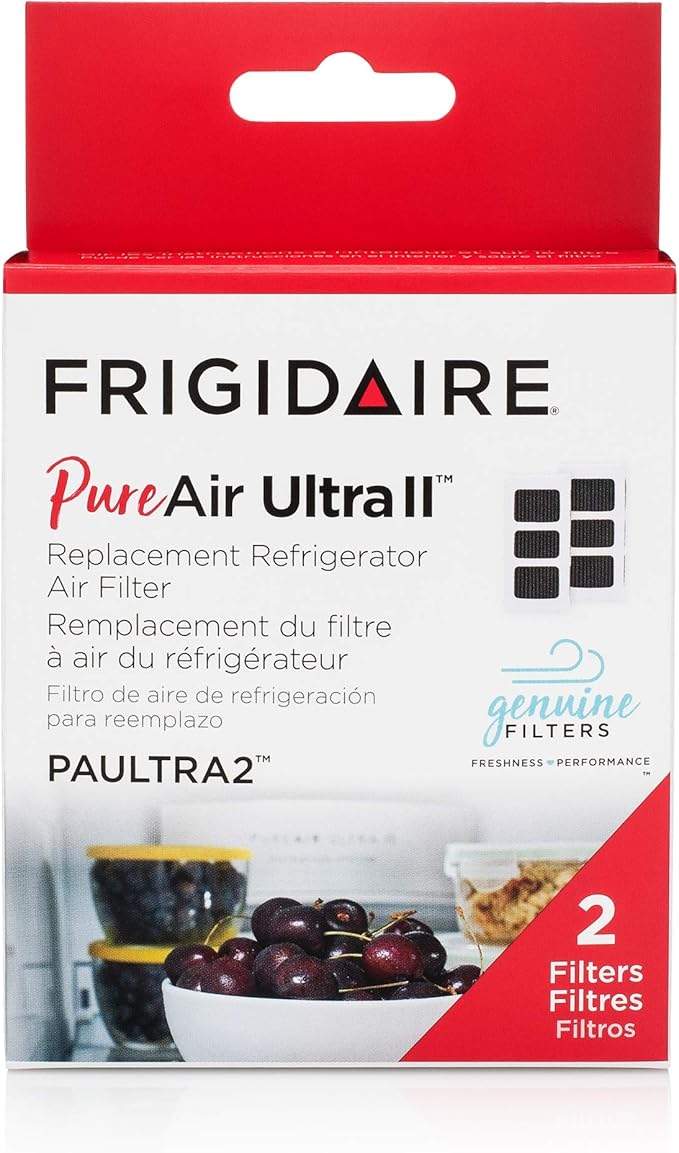Frigidaire PAULTRAII2PK PAULTRA2 Pure Air Ultra II 2 Pack Air Filter, 3.8" x 1.8", 2 Count