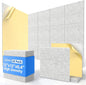 20 Pack Acoustic Panels with Self Adhesive, 12" X 12" X 0.4" High Density Sound Proof Foam Panels for Walls, Soundproof Wall Panels, Square Sound Absorbing Panels for Home Studio Office Decor - Grey