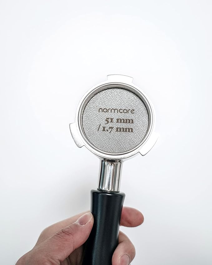 Normcore 51mm Puck Screen - Lower Shower Screen - Metal Coffee Reusable Filter for Espresso Portafilter Filter Basket 51mm - 1.7mm Thickness 150μm - Stainless Steel