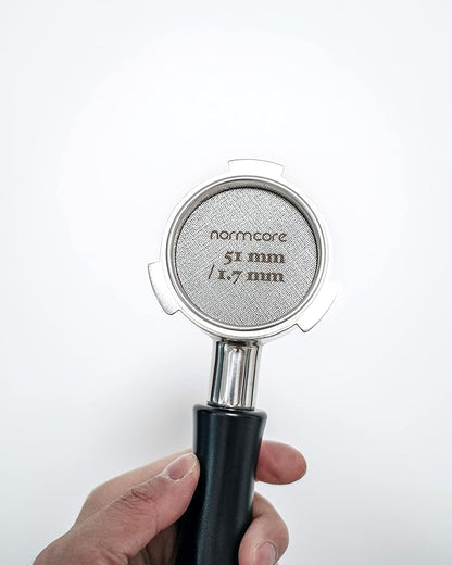 Normcore 51mm Puck Screen - Lower Shower Screen - Metal Coffee Reusable Filter for Espresso Portafilter Filter Basket 51mm - 1.7mm Thickness 150μm - Stainless Steel