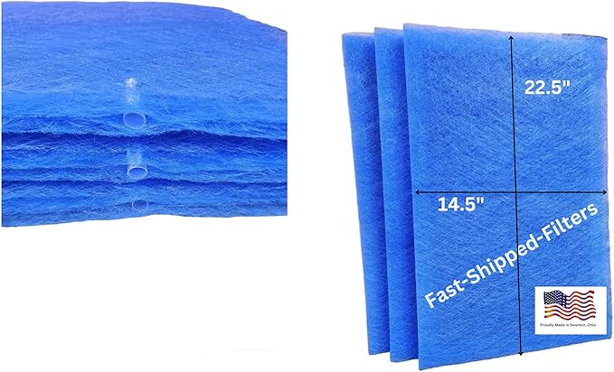 Fast-Shipped-Filters 3 Replacement Filters Designed to Fit with with 16x25 Captura PureFlo P6100 Filters Blue