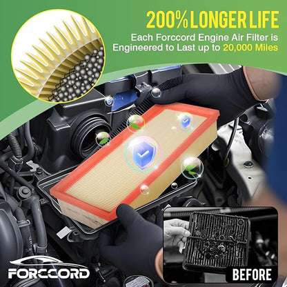 Cabin Air Filter and Engine Air Filter Fits for Nissan Altima 2007-2013, L4 2.5L Activated Carbon Cabin Filter Replacement CF11173 CA10349