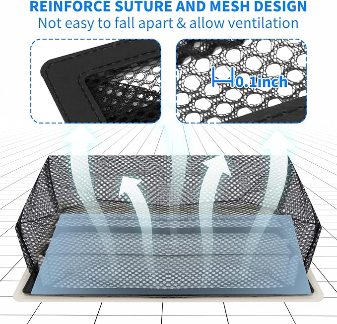 Floor Register Cover Trap, Floor Air Vent Cover Screen for Home Air Vent Filters 6-Pack Floor Vent Mesh Filters Net Trap (Trap 4x10 6-PCS)