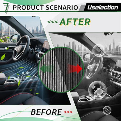 Cabin Engine Air Filter W/Activated Carbon Kit for Explorer (2012-2019), Police Interceptor Sedan/Utility (2013-2019).Replaces FP68, AE9Z-19N619-A,CF11176,FA-1884,7T4Z-9601-A