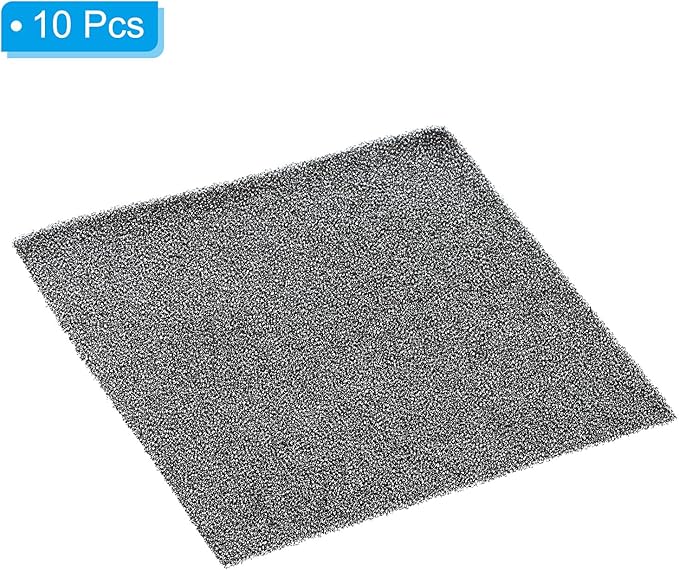 PATIKIL 120mm Filter Foam Sponges, 10 Pack Sponge Sheet Replacement Media Pad for Computer, Ventilator, Fan, Black