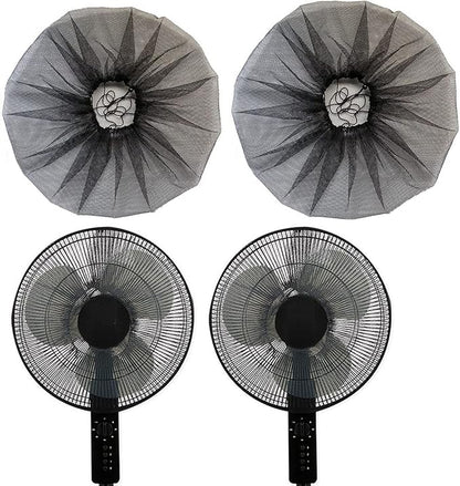 2 Pack - 18" Fan Safety Protection Cover,Kid Children Baby Finger Protect Fan Net Guard,Washable Pedestal Fans Dustproof Covers,Summer Fans Safety Dust Covers,Perfect for Parents of Toddlers (Black)