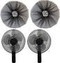 2 Pack - 18" Fan Safety Protection Cover,Kid Children Baby Finger Protect Fan Net Guard,Washable Pedestal Fans Dustproof Covers,Summer Fans Safety Dust Covers,Perfect for Parents of Toddlers (Black)