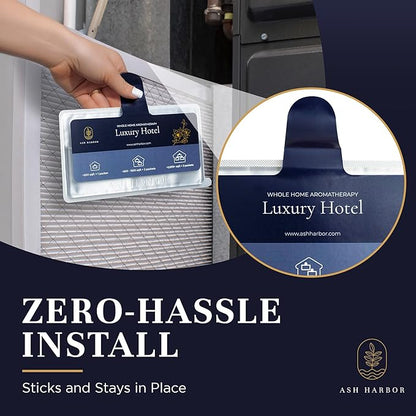 Luxury Hotel Whole Home Air Freshener System - Whole House Air Freshener for HVAC Filter - Scented Filters for Home - HVAC Duct Odor Eliminator - Filter Fresh 6 Pack