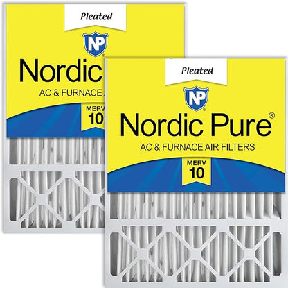 Nordic Pure 16x25x5 (Actual Size: 15 3/4 x 24 3/4 x 4 3/8) Honeywell/Lennox Replacement MERV 10 Air Filters 2 Pack