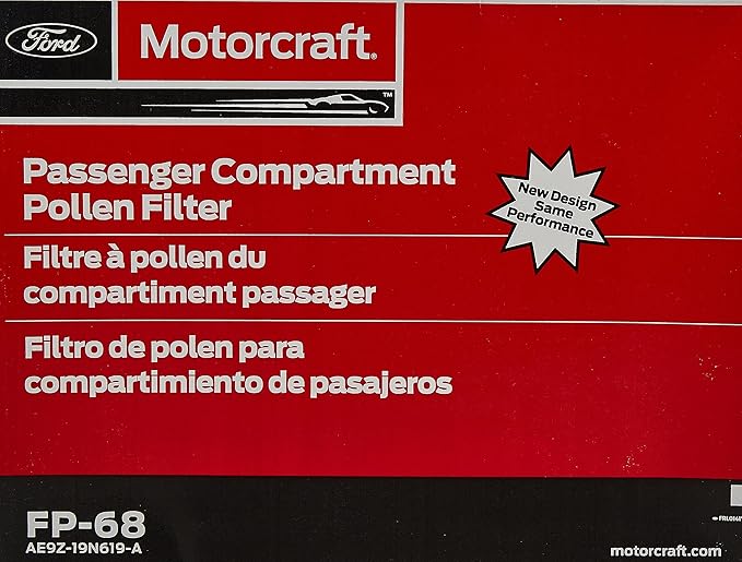 Motorcraft FP-68 Cabin Air Filter, Original Version, 1 Count (Pack of 1)