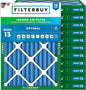Filterbuy 13x20x2 Air Filter MERV 13 Optimal Smoke & Allergy Defense (12-Pack), Electrostatic Pleated HVAC AC Furnace Filters Replacement, Made in USA (Actual Size: 13.00 x 20.00 x 1.75)