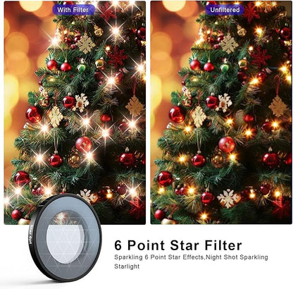 Haoge Star Filter for Insta360 GO Ultra, 6 Points Starlight Twinkle Starburst Sparkling Effect Lens Filter, Optical Glass/Multi-Coated Filters