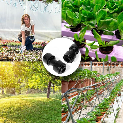 30 Pack Quick Connect 1/4" Drip Irrigation Coupling Connectors, Universal Straights Fitting for 1/4 Inch Irrigation Tubing, Leak Free Fittings for Sprinkler or Drip Irrigation System