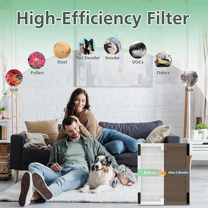 Replacement Filters b for Idylis AC-2125, AC-2126, IAF-H-100B, IAP-10-125, IAPC-40-140, IAP-10-150, IAP-10-050 Air Purifiers (2 Pack)