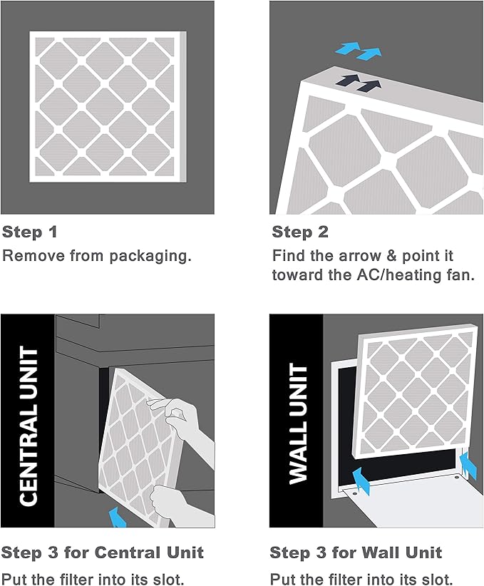 Aerostar 20x22x2 MERV 11, Pleated Air Filter, 20x22x2, Box of 6, Made in the USA