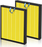 Vital 200S Pet Care Replacement Filter for LEVOIT Vital 200S and Vital 200S-P Air Purifier, True HEPA and Activated Carbon Filter, Vital 200S-RF-PA, 2 Pack, Yellow