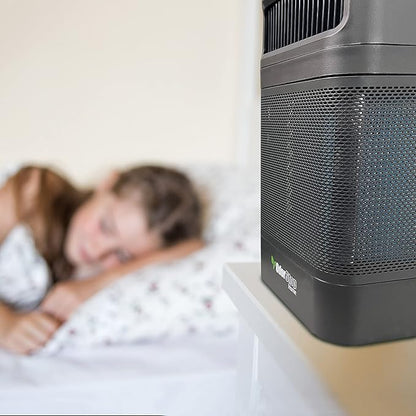 OdorStop OSAP2B HEPA Air Purifier for Areas up to 300 sq ft with USB Charger, Black