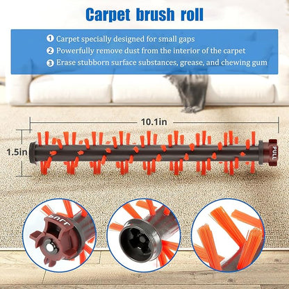Filter Brush Replacement Compatible with Bissell CrossWave, 4 Brush Roll 1868 + 3 Vacuum Filter 1866, Compare to Part 1608683, 160-8683, 1608684