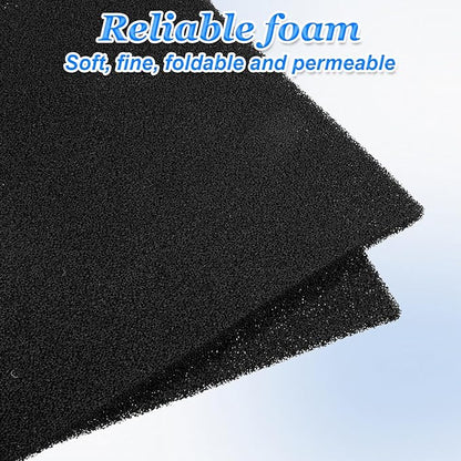 2 Pack Aquarium Bio Sponge Filter Pad, 40 PPI Fish Tank Filter Foam Sponges Filter Media Foam Sponges Cut-to-Size Foams for Fish Tank Ponds (9" x 9" x 0.5")