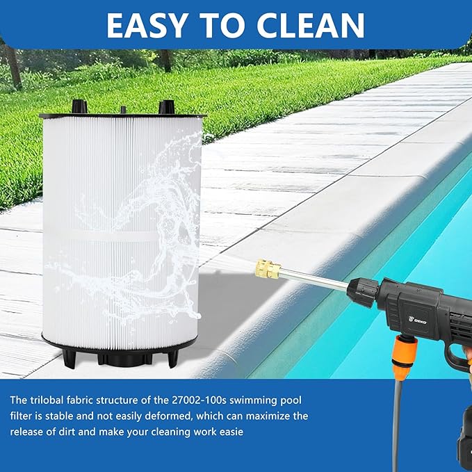 27002-0100s Pool Filter Cartridges Compatible with pentair sta-rite 27002-0100S Pool Filter System 2 Modular Media Pool and PLM100 D.E. Filter,100 sq.ft D.E. Filter with 24800-0121 Air Bleed Assembly