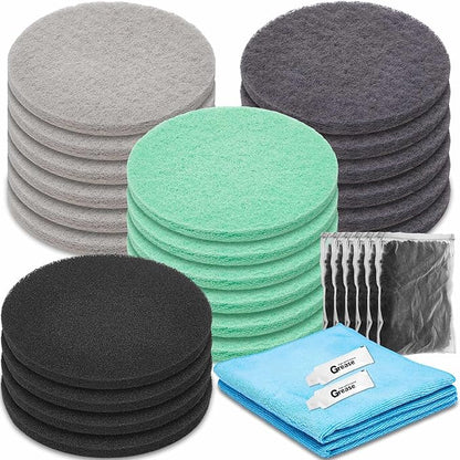 26 Pcs Canister Filter Media Replacement Kit Compatible with Fluval Fx4 Fx5 Fx6 Include Foam Filter Pads, Aquarium Maintenance Quick Clear/Water Polishing Pads, Silicone Lubricant, Towels