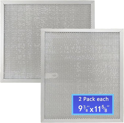 2-Pack upgraded 97007894 kitchen vent hood filter 9.9" x 11.7" x 0.38" Fit Bro-an 97005683 Range Hood Filter and NSP GE Kenmore NuT-one Range Hood vent Filters - Traps Grease & Filters Cooking Air