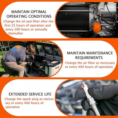 6485 Maintenance Kit 2-Pack for 16-26kW Air Cooled Standby Generators (999cc Engine) | Double Value Bundle with 070185E Oil Filters, 0J8478S Air Filters, RC12YC Spark Plugs | 1-Year Warranty