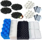 38 Pack Filter Media Kit for Fluval 306/307 Canister Filters, Replacement Bio Foam, Activated Carbon & Ceramic Rings (2 Sets Maintenance Bundle)
