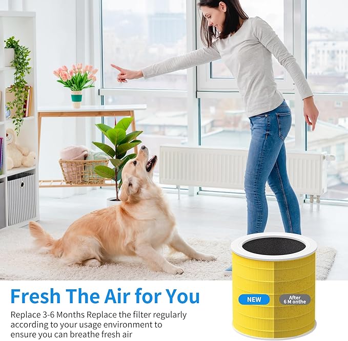 2pack Pets A2001 Replacement Filter Compatible with A2001 Air Purifier, 3-In-1 Efficient Filtration Activated Carbon Filter, Compared to Part #AF-2001