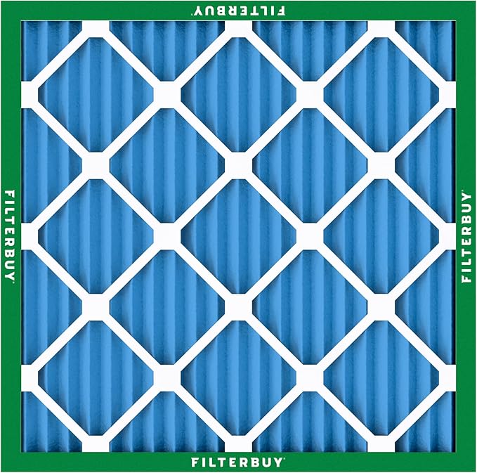 Filterbuy 27x27x1 Air Filter MERV 13 Optimal Smoke & Allergy Defense (1-Pack), Electrostatic Pleated HVAC AC Furnace Filters Replacement, Made in USA (Actual Size: 26.50 x 26.50 x 0.75)