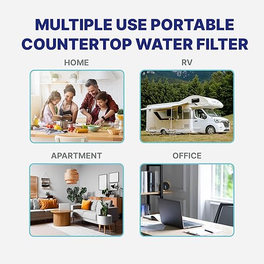 NU Aqua 8-Stage Countertop Reverse Osmosis Water Filter System | RO with UV | Sediment, Carbon, Mesh & RO Water Purifier Membrane Filters | Touch Display w/Water Quality Indicator & Multi Cup Sizes
