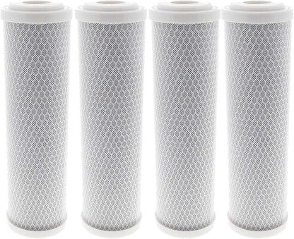 Tier1 10 Micron 10 Inch x 2.5 Inch | 4-Pack Whole House Carbon Block Water Filter Replacement Cartridge | Compatible with Pentek EPM-10, 155634-43, EP-10, CB-25-1010, Home Water Filter