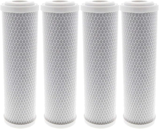 Tier1 10 Micron 10 Inch x 2.5 Inch | 4-Pack Whole House Carbon Block Water Filter Replacement Cartridge | Compatible with Pentek EPM-10, 155634-43, EP-10, CB-25-1010, Home Water Filter