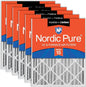 Nordic Pure 20x20x4 (Actual Size: 19 1/2 x 19 1/2 x 3 5/8) Pleated Air Filters MERV 15 Plus Carbon 6 Pack