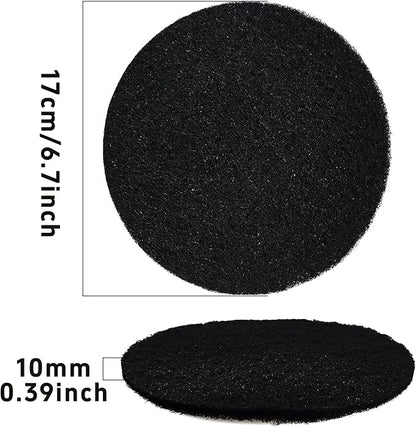 6PCS 6.7” Round Compost Bin Charcoal Filters, 0.4” Thick Activated Carbon Filters for Kitchen Countertop Compost Pail, Home Bucket Filter Replacements