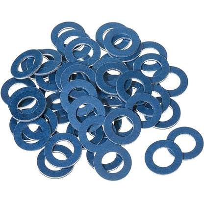 Mudder 200 Pieces Aluminum Engine Transmission Fluid Oil Crush Washers Drain Plug Gaskets, Compatible with Toyota, Scion Part 90430-12031