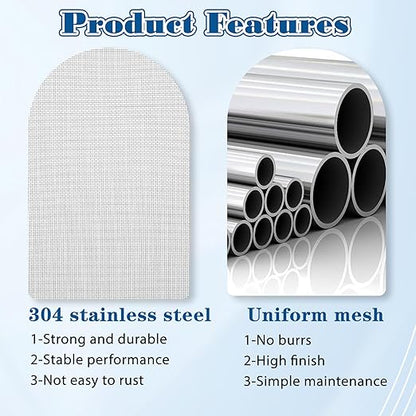 6 Pcs Stainless Steel Wire Mesh Sheet 20 Mesh Air Vent Fine Meshs 1mm Hole Woven Meshes Screen Metal Rodent Meshs Filter Panels for Vent Window Screen Meshes Cage Filter (21 X 15cm)