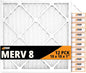 Tiger Tough 18x18x1 Air Filter MERV 8 MPR 600-800, High-Performance Pleated HVAC AC Furnace Filter Replacement for Home, 12-Pack