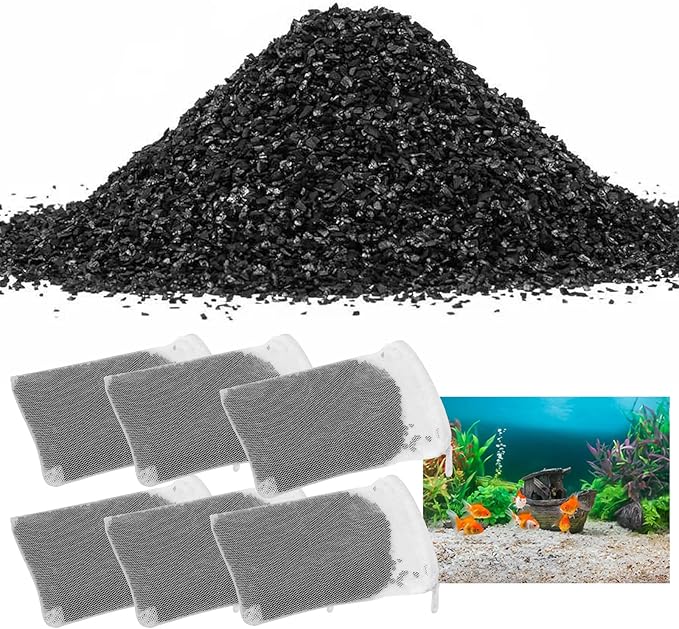 6 Pack Activated Carbon Inserts for AquaClear 50 Aquarium Filter, 80-gram/Bag Carbon Media for Fluval Aqua Clear up to 30-50 Gallons Aquariums,Charcoal for Fish Tank Filter A1384