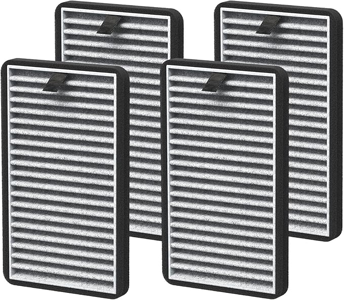 For DSTx HEPA + Carbon Filters Replacement Compatible with Clarifion DSTx Mini Personal Portable Air Purifiers for Home, Bedroom and Pets, Works for Dust, Smoke,Odors and Airborne Particles, 4 Pack