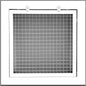 HVAC Premium 14'' x 14'' Cube Core Eggcrate Return Air Filter Grille for 1'' Filter - Aluminum - White [Outer Dimensions: 15.75 X 15.75]