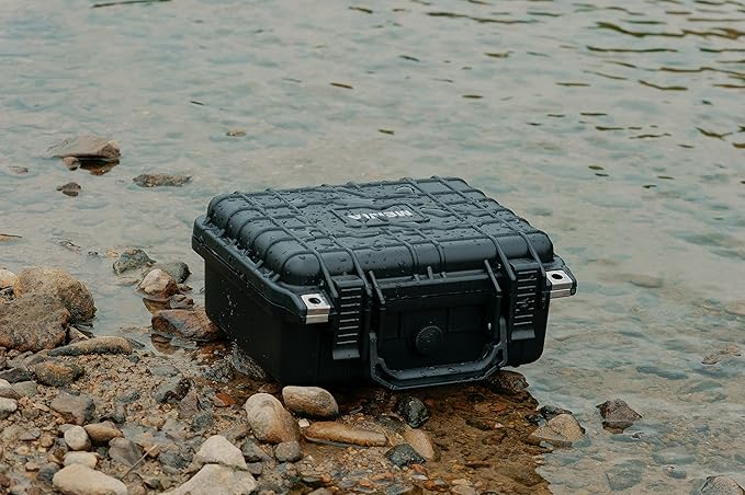 MEIJIA Portable All Weather IP67 Waterproof Protective Case,Hard Camera Case,Dry Case with Customizable Foam,Fit Use Of Drones,Camera,Equipments,10.62 x9.68x4.87inches