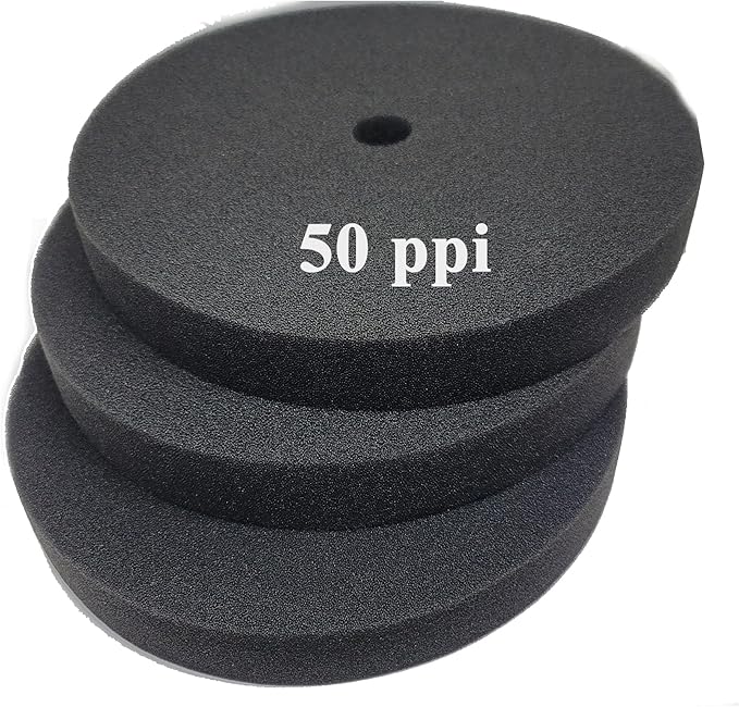 Aquarium Pond 5 Gallon Bucket DIY Bio Sponge Filter Media Pad Rounded 11x11 (50ppi 3 Pack)