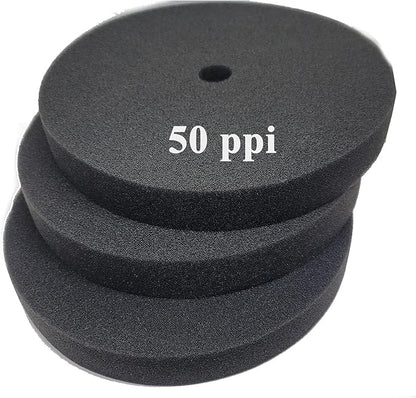 Aquarium Pond 5 Gallon Bucket DIY Bio Sponge Filter Media Pad Rounded 11x11 (50ppi 3 Pack)